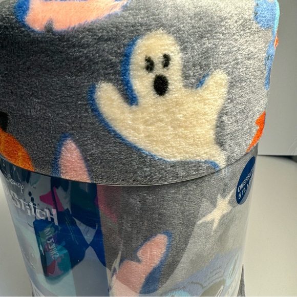 NWT. Disney Stitch Halloween plush Throw. The gray Blanket. Stitch in costumes - Picture 7 of 11